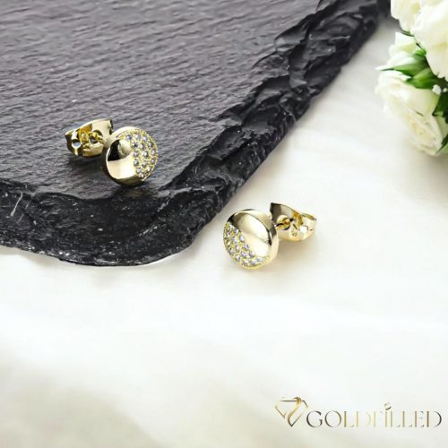 Goldfilled Antiallergén Náušnice 7mm 14K farba	