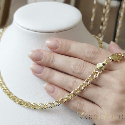 Antialergénny luxusný náhrdelník Goldfilled 45cm dlhý a 6mm široký Farba 14K