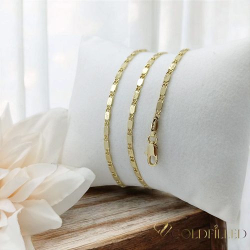 Antialergická Goldfilled náhrdelník 45cm/2mm + náramok 19cm, farba 14K