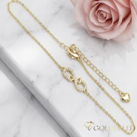 Goldfilled Náramok na členok Max.  27cm Farba 14K