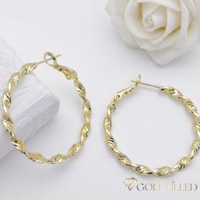   Goldfilled Antialergenní   kruhové náušnice 35mm 14K farba	