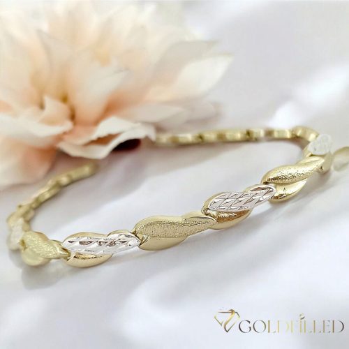 Exkluzívny antialergický pozlátený náramok „Goldfilled“, v několika velikostech 7 mm šírka, 14K farba