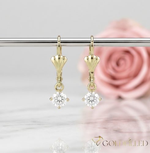 Goldfilled Antiallergén Náušnice 22mm 14K farba	