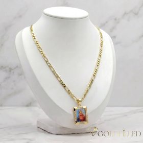   Antialergická Goldfilled náhrdelník 45cm/3,5mm + prívesok, farba 14K