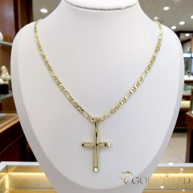   Antialergická Goldfilled náhrdelník 50cm/4mm + prívesok, farba 14K