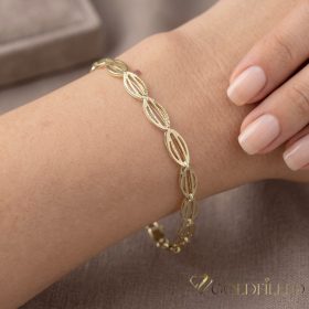   Antialergénny pozlátený náramok „Goldfilled“, dĺžka 18 cm a šírka 5,5 mm, farba 14K