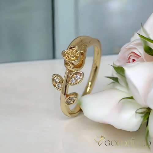 Antialergický prsteň „Goldfilled” v rôznych veľkostiach, farba 18K