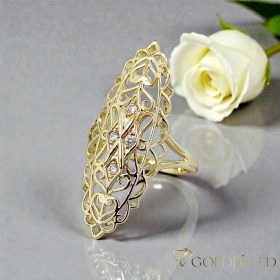   Antialergický prsteň „Goldfilled” v rôznych veľkostiach, farba 14K