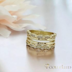   Antialergický prsteň „Goldfilled” v rôznych veľkostiach, farba 14K
