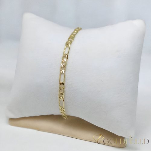 Antialergénny pozlátený náramok „Goldfilled“, dĺžka 19 cm a šírka 4mm, farba 14K