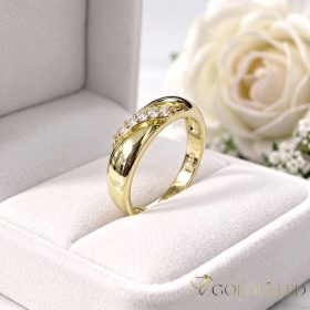   Antialergický prsteň „Goldfilled” v rôznych veľkostiach, farba 14K