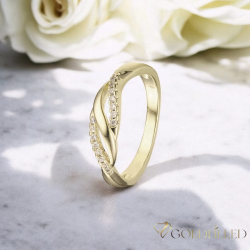 Antialergický prsteň „Goldfilled” v rôznych veľkostiach, farba 14K