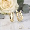 Goldfilled antialergénne náušnice 17 mm 14K farba