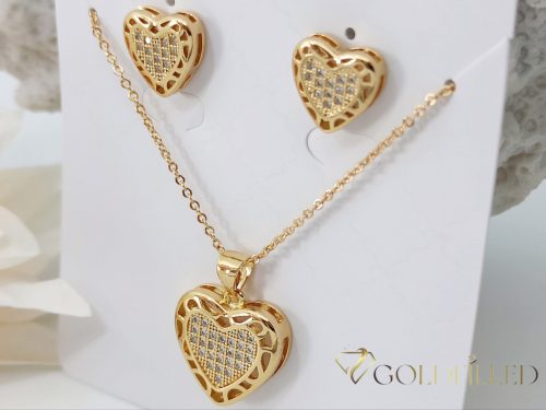 Antialergénny Goldfilled náhrdelník 45cm/1mm + prívesok + náušnice