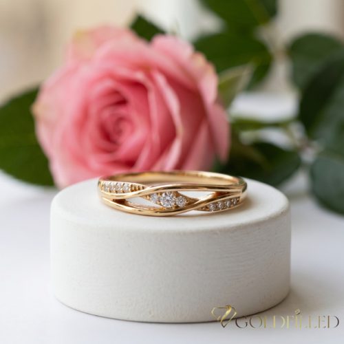 Antialergický prsteň „Goldfilled” v rôznych veľkostiach, farba 18K