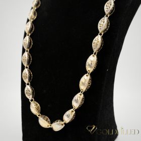   Exkluzívny antialergénny pozlátený náhrdelník „Goldfilled“, 60 cm dlhý a 10 mm hrubý, farba 14K (105 gramm)