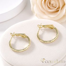 Goldfilled antialergénne náušnice 22 mm 14K farba