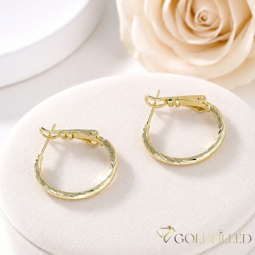 Goldfilled antialergénne náušnice 22 mm 14K farba