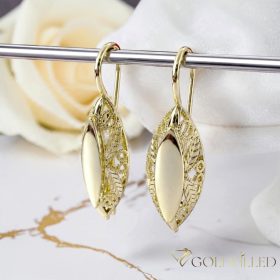 Goldfilled antialergické náušnice 38mm 14K farba