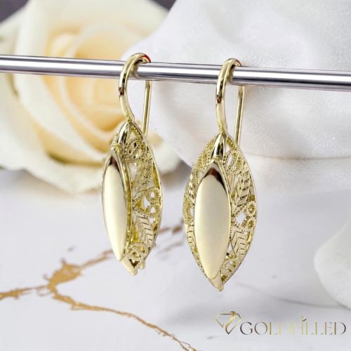Goldfilled antialergické náušnice 38mm 14K farba