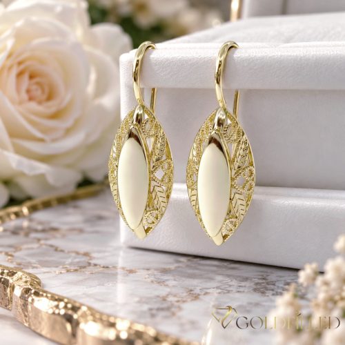 Goldfilled antialergické náušnice 38mm 14K farba