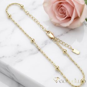Goldfilled Náramok na členok Max.  27cm Farba 14K