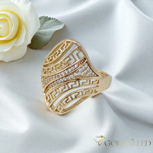 Antialergický prsteň „Goldfilled” v rôznych veľkostiach, farba 18K
