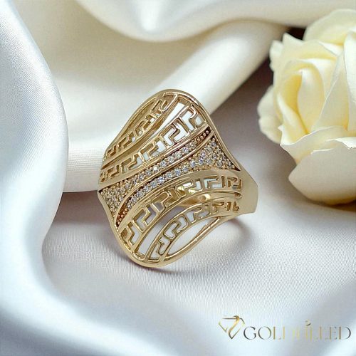 Antialergický prsteň „Goldfilled” v rôznych veľkostiach, farba 18K