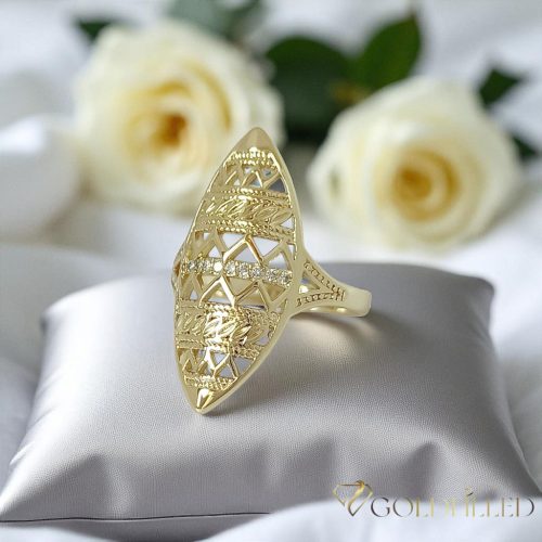 Antialergický prsteň „Goldfilled” v rôznych veľkostiach, farba 14K