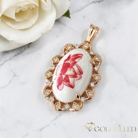 Antialergénny Goldfilled prívesok 50 mm, farba 18K