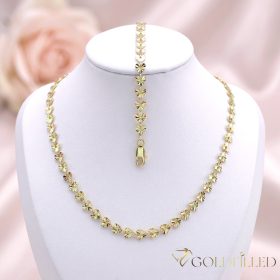   Antialergénny Goldfilled náhrdelník 45cm/6mm + náramok 19cm, farba 14K