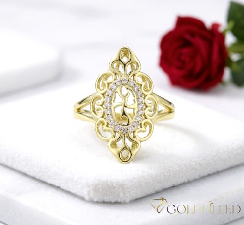 Antialergický prsteň „Goldfilled” v rôznych veľkostiach, farba 14K