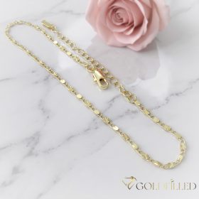 Goldfilled Náramok na členok Max.  27cm Farba 14K
