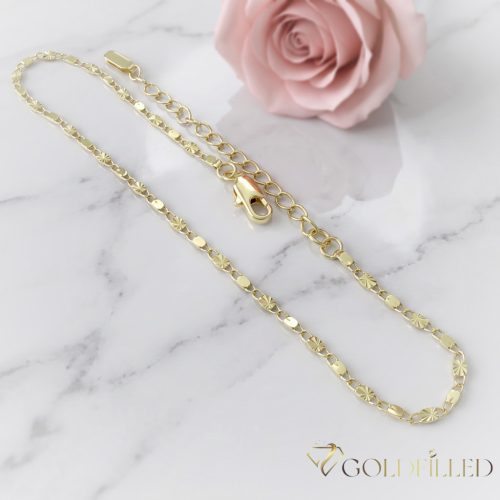 Goldfilled Náramok na členok Max.  27cm Farba 14K