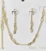Antialergénny Goldfilled Náhrdelník 45cm/2-6mm + Náramok 17cm + Náušnice, farba 14K