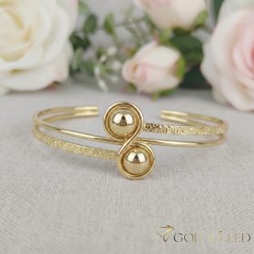   Antialergický náramok „Goldfilled”   farebný (14K) průměr 60mm 