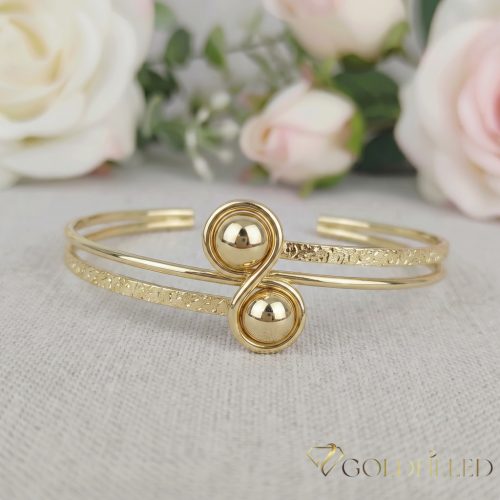 Antialergický náramok „Goldfilled”   farebný (14K) průměr 60mm 