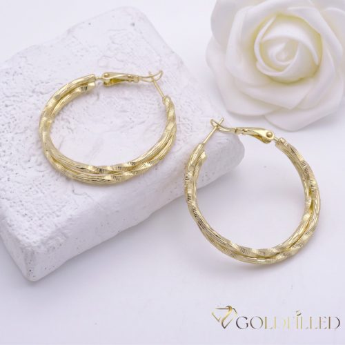 Goldfilled Antialergenní   kruhové náušnice 30mm 14K farba	