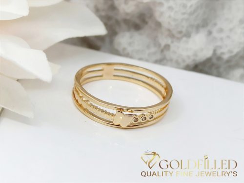 Antialergický prsteň „Goldfilled” v rôznych veľkostiach, farba 18K