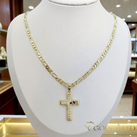   Antialergická Goldfilled náhrdelník 55cm/3,5mm + prívesok, farba 14K