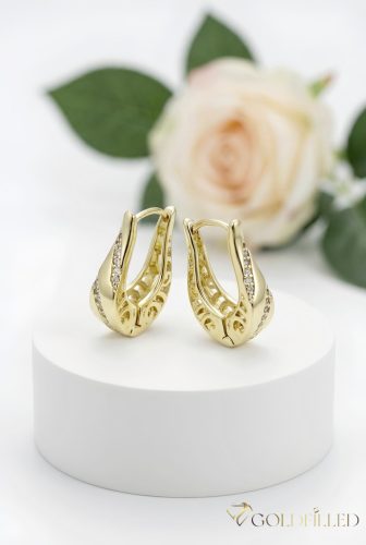 Goldfilled antialergénne náušnice 20 mm 14K farba