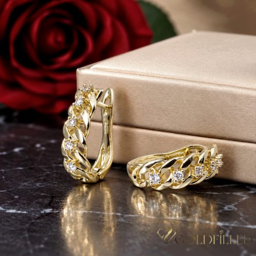 Goldfilled antialergénne náušnice 17 mm 14K farba