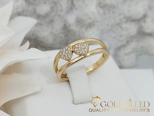 Antialergický prsteň „Goldfilled” v rôznych veľkostiach, farba 18K
