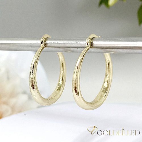 Goldfilled Antiallergén  kruhové náušnice 30mm 14K farba	