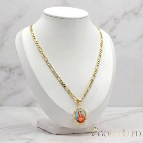   Antialergická Goldfilled náhrdelník 50cm/3,5mm + prívesok, farba 14K