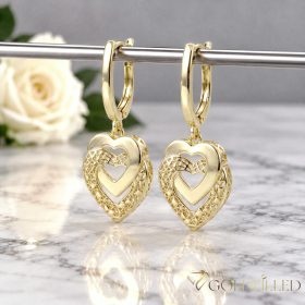 Goldfilled antialergické náušnice 40mm 14K farba