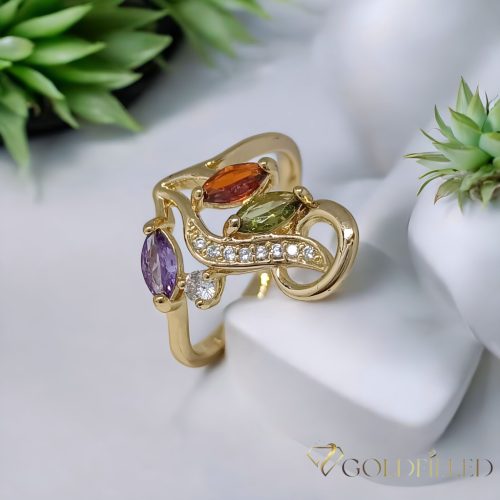 Antialergický prsteň „Goldfilled” v rôznych veľkostiach, farba 18K