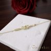 Antialergénny pozlátený náramok „Goldfilled“, 17-20cm/1-9mm  , farba 14K