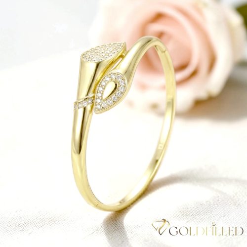 Antialergický náramok „Goldfilled” 4-18mm  farebný (14K) průměr 60mm "otevíratelný"