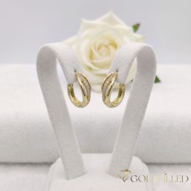 Goldfilled antialergénne náušnice 14mm 14K farba  
